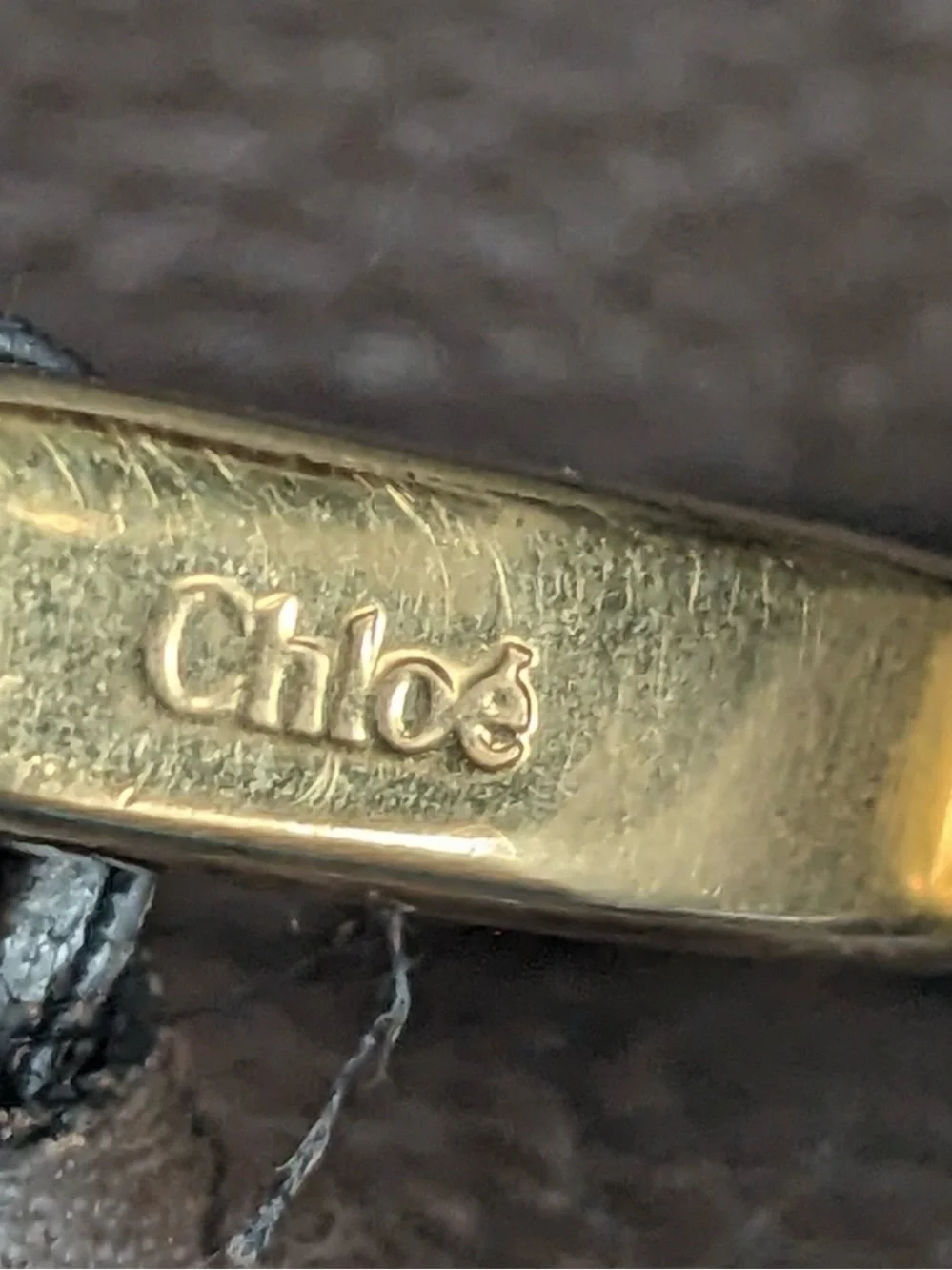 Authentic Chloe Marcie Leather Handbag - Chocolate Brown